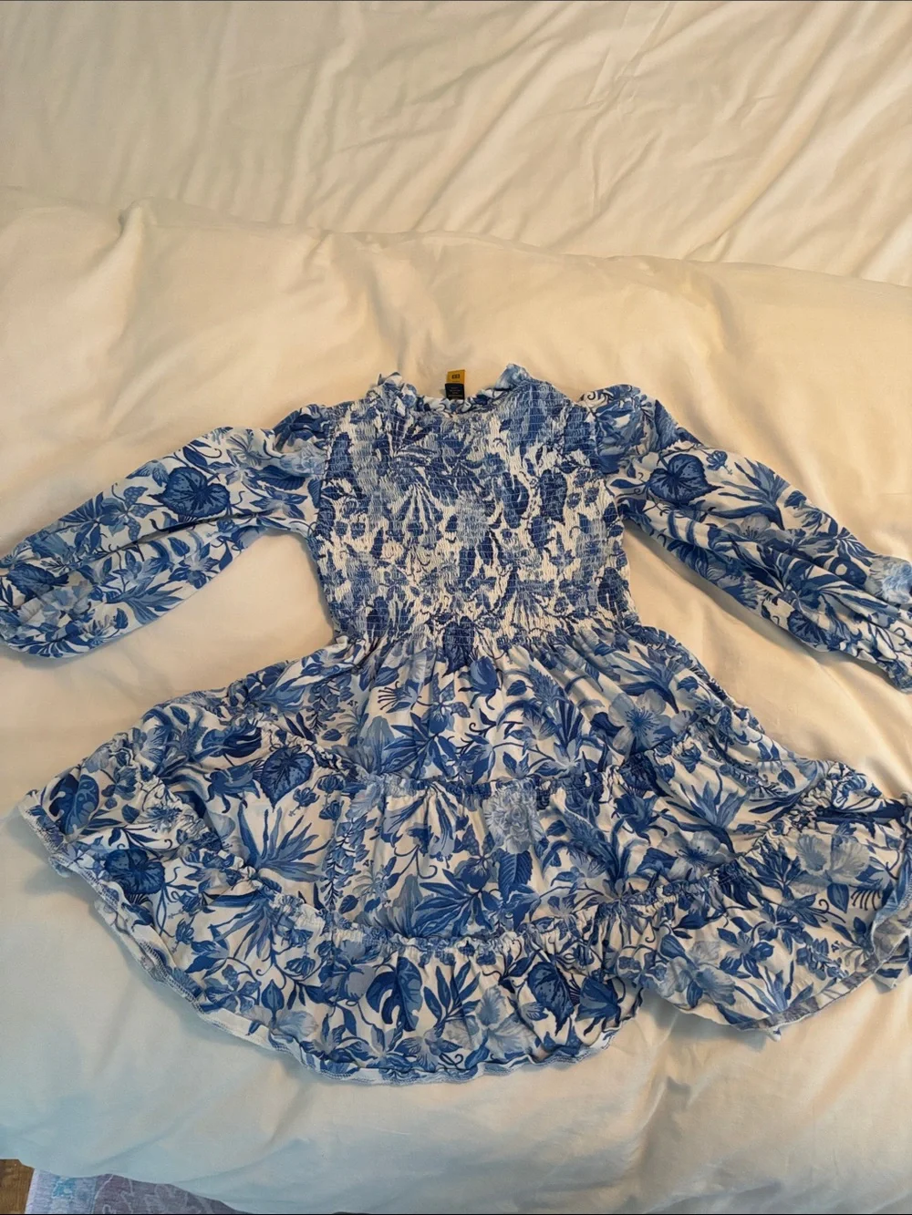 2x GUC Polo Ralph Lauren Girls' Blue Floral Smocked Dress - Size 5